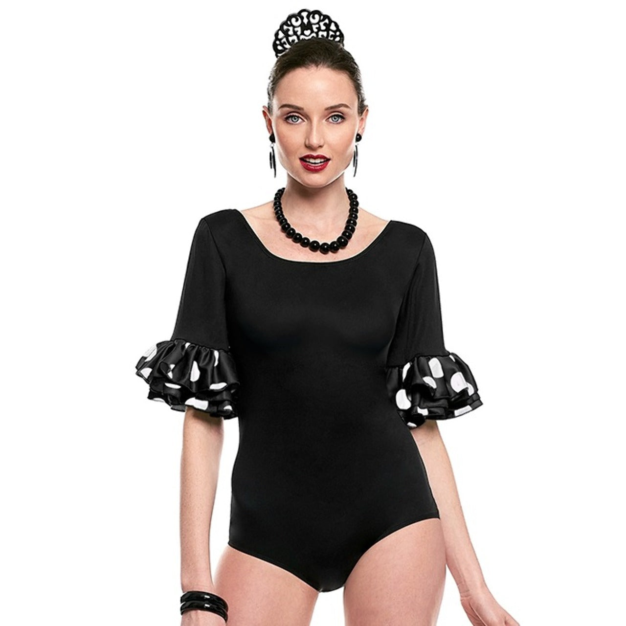Black and White Flamenco Bodysuit
