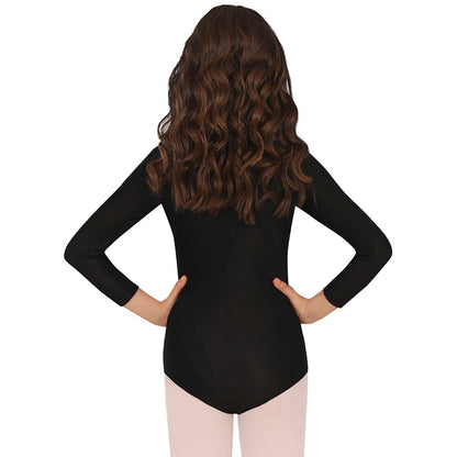 Black Long Sleeve Kids Bodysuit