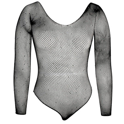 Fishnet Bodysuit with Rhinestones