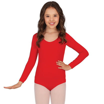 Red Long Sleeve Kids Bodysuit