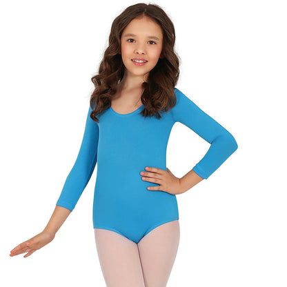 Turquoise Long Sleeve Baby Bodysuit