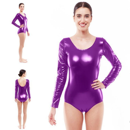Metallic Violet Bodysuit