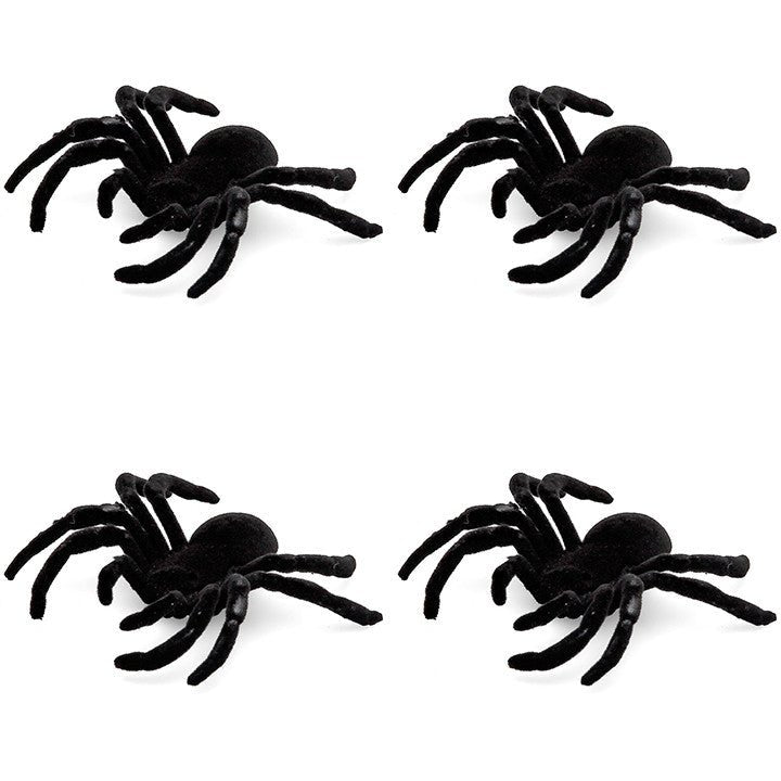 Bag of 4 Black Spiders