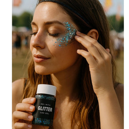 Blue Glitter Gel Pot