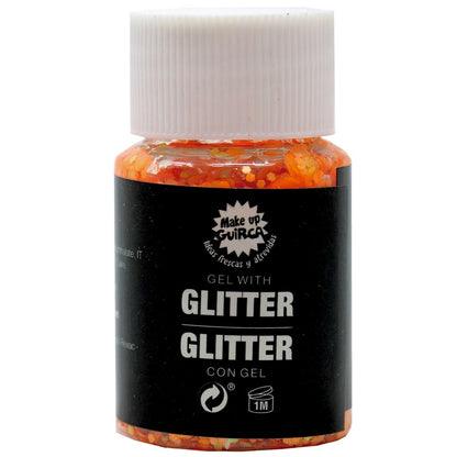 Orange Glitter Gel Jar