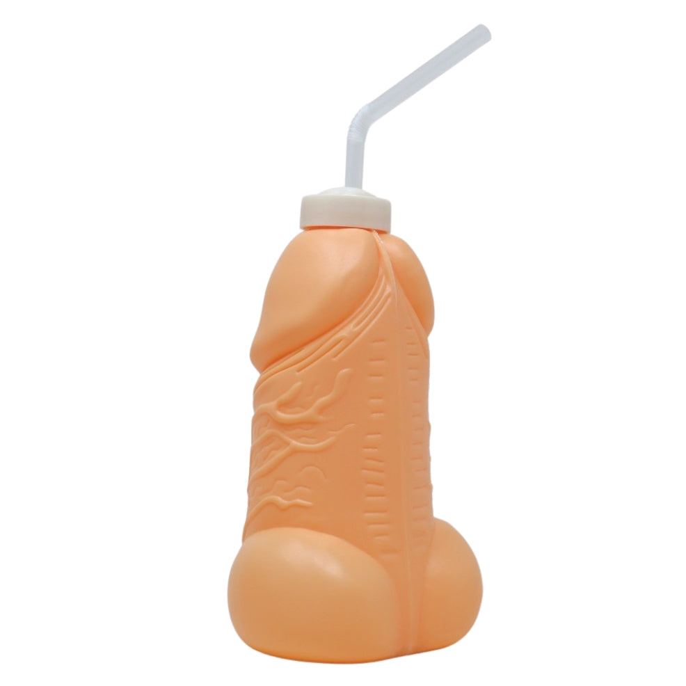 Penis Bottle with Straw