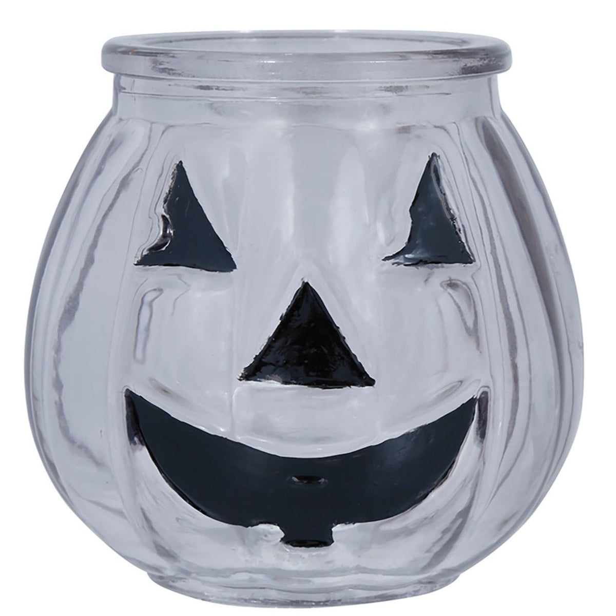 Glass Pumpkin Candle Holder