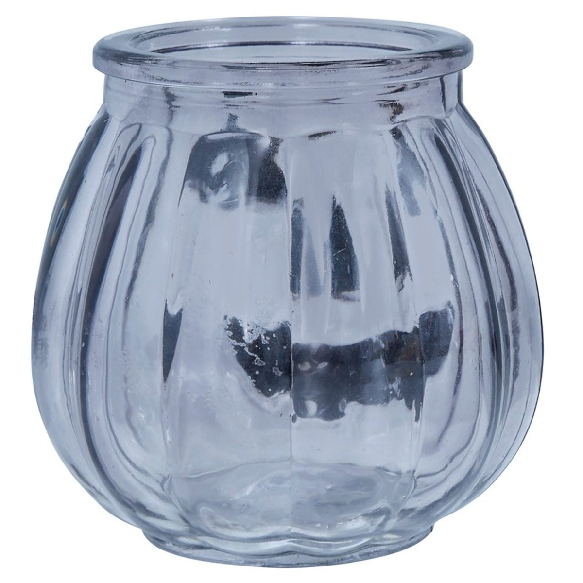 Glass Pumpkin Candle Holder