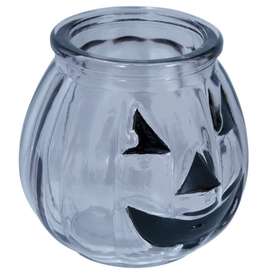 Glass Pumpkin Candle Holder