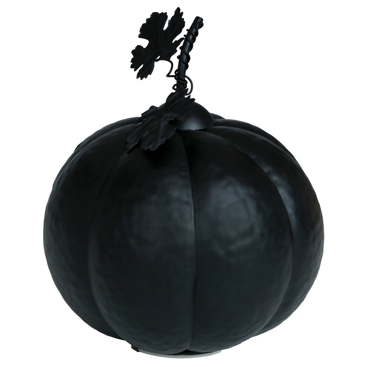 Black Light-Up Metallic Pumpkin