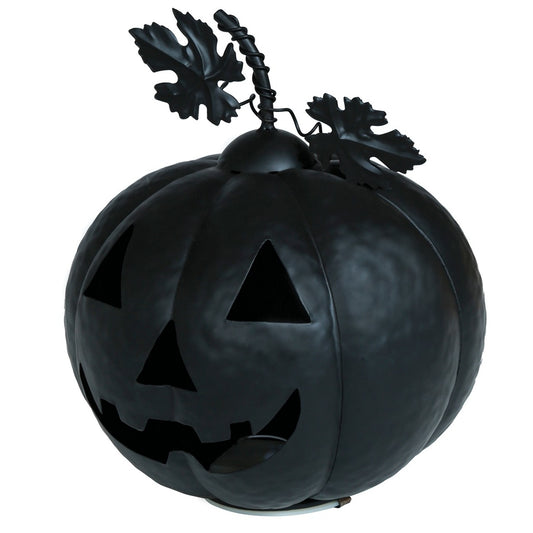 Black Light-Up Metallic Pumpkin