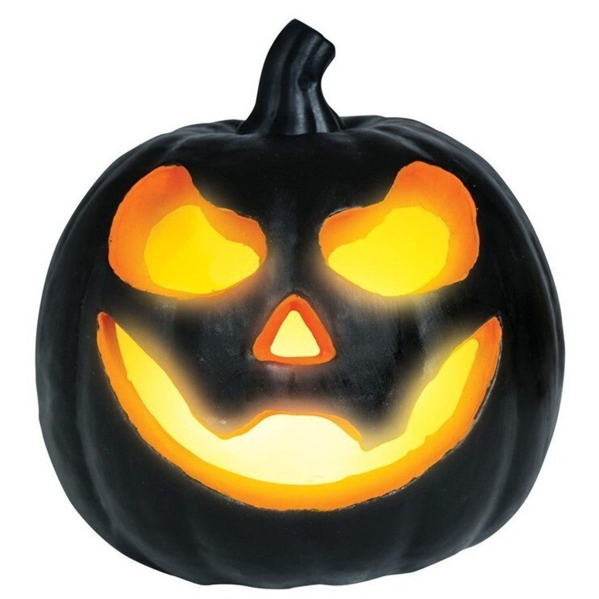 Light-up Black Pumpkin
