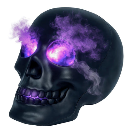 Black Light-Up Skull with Smoke