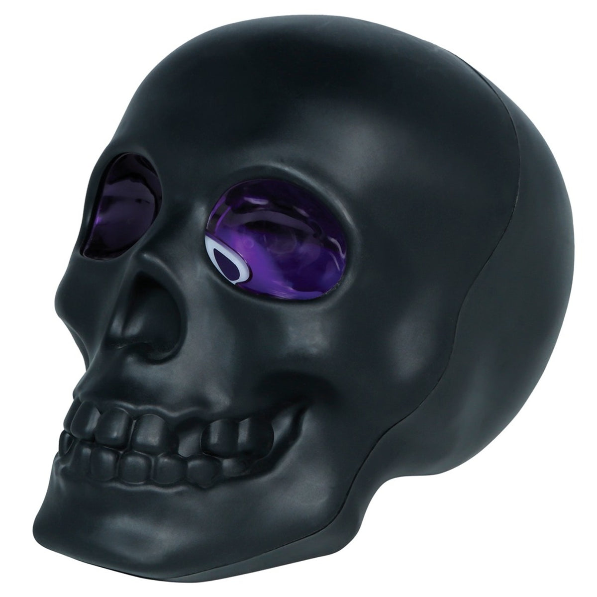 Black Light-Up Skull with Smoke