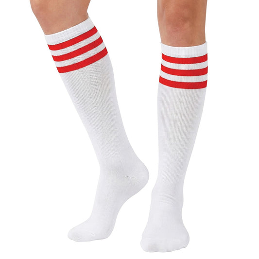 Red Striped Sports Socks