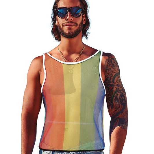 Rainbow Fishnet T-shirt
