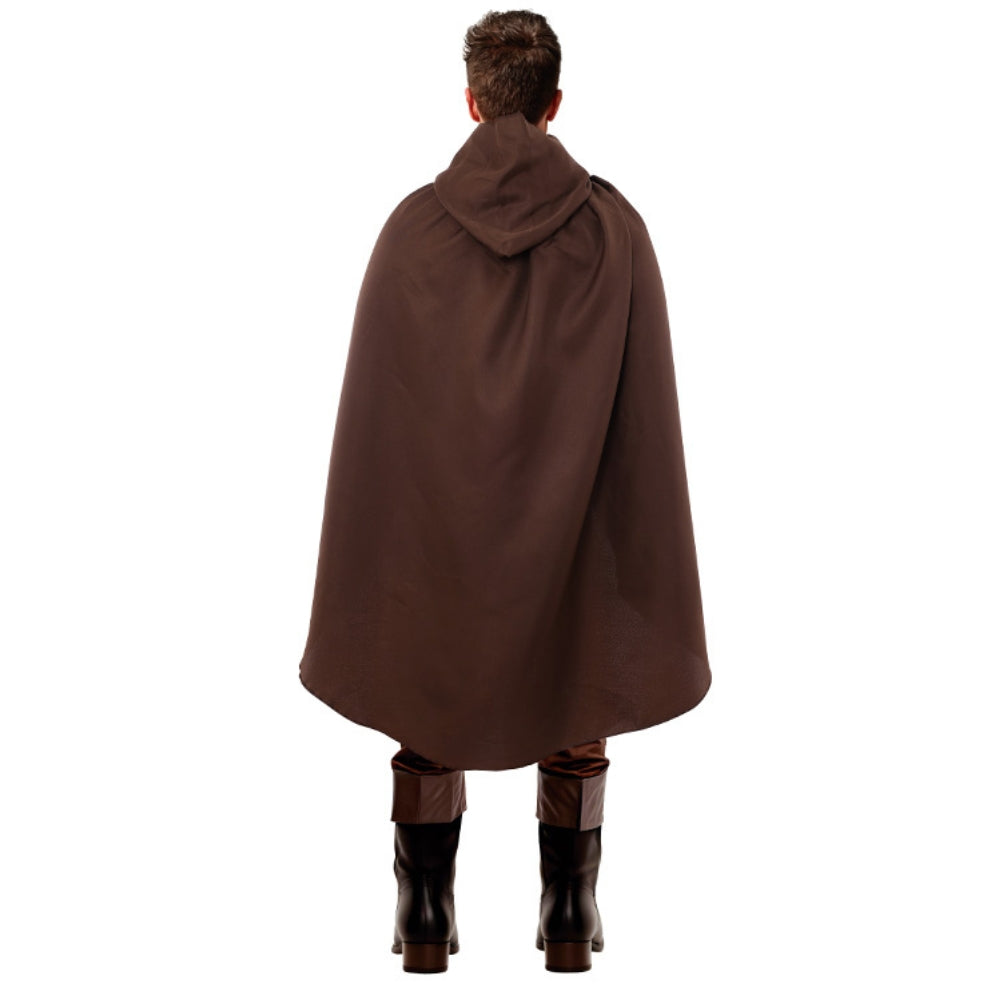 Brown Medieval Hooded Cape