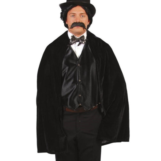 Short Black Velvet Cape