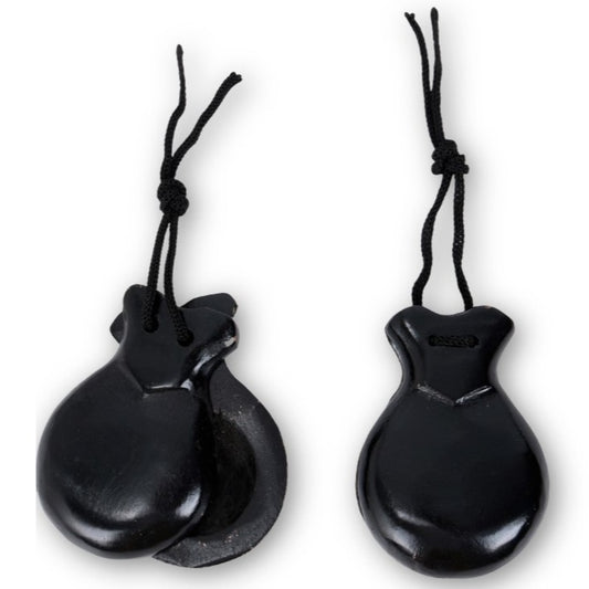 Plain Black Flamenco Castanets
