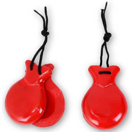 Plain Red Flamenco Castanets