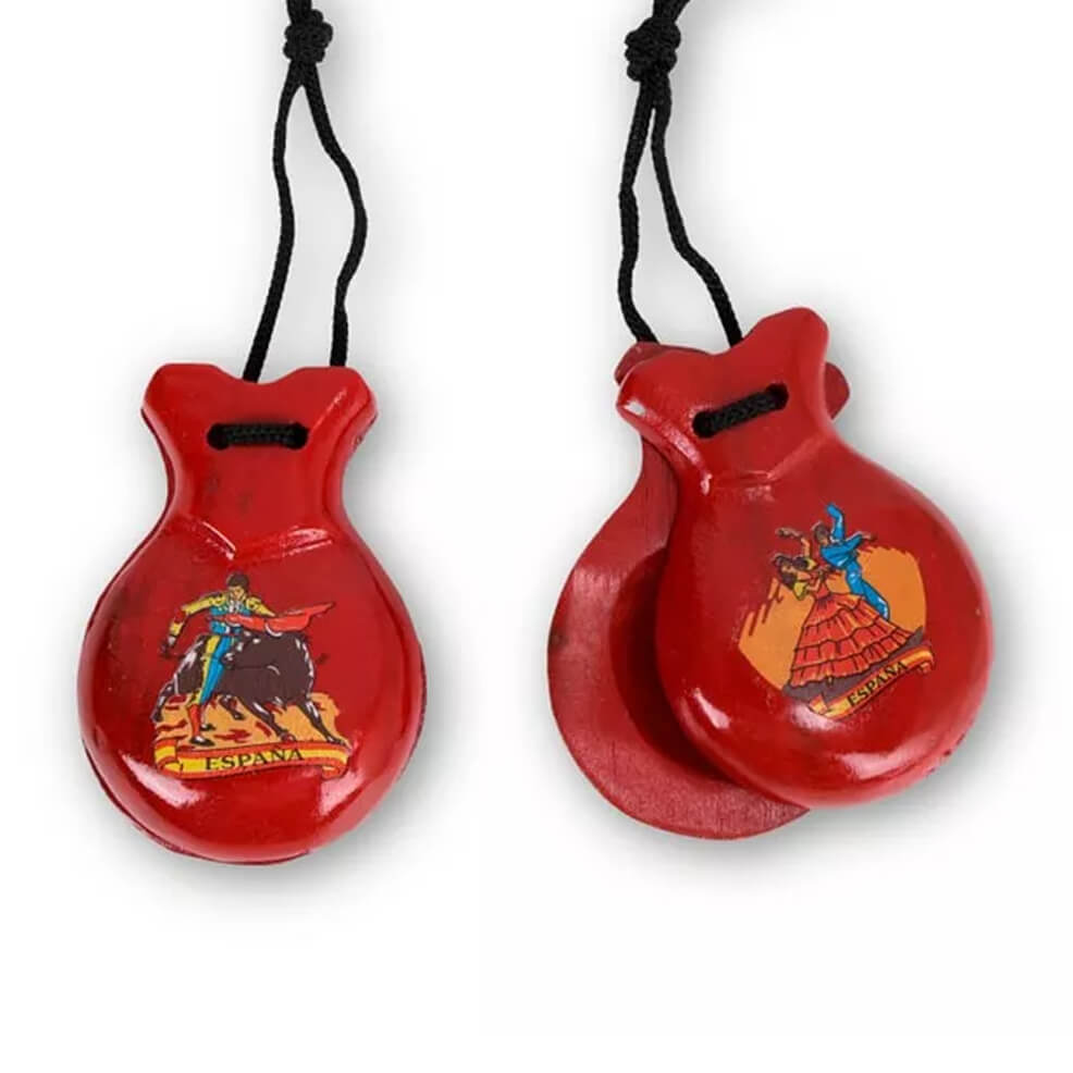 Red Wooden Castanets