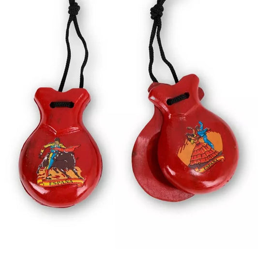 Red Wooden Castanets