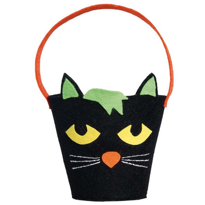 Black Cat Trick-or-Treat Bucket