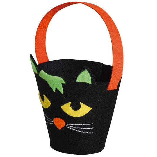 Black Cat Trick-or-Treat Bucket