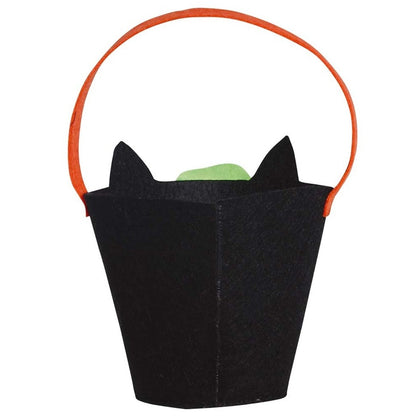Black Cat Trick-or-Treat Bucket