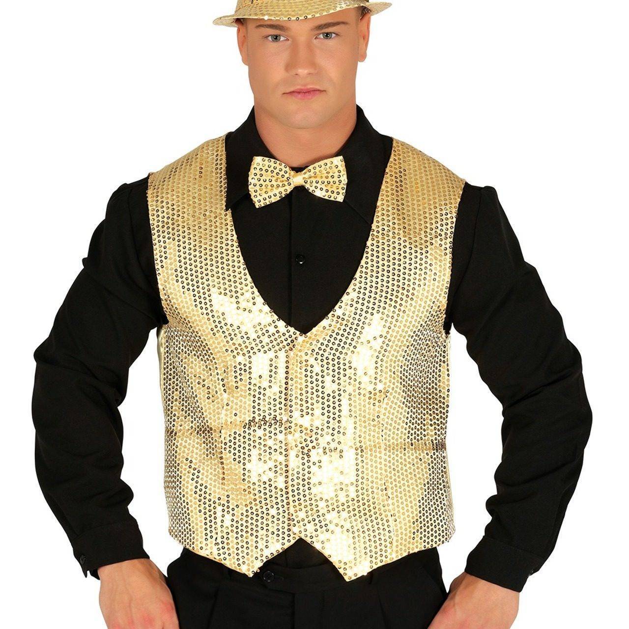 Adult Gold Sequin Waistcoat