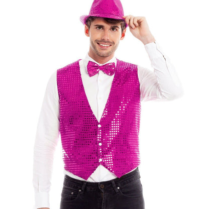 Eco Fuchsia Sequin Waistcoat