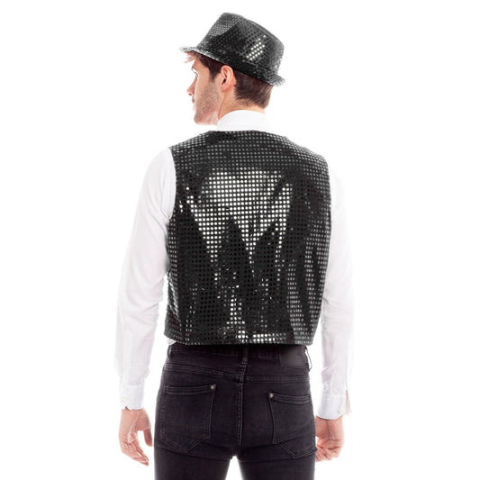 Black Eco Sequin Waistcoat