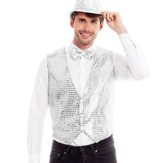 Silver Eco Sequin Waistcoat