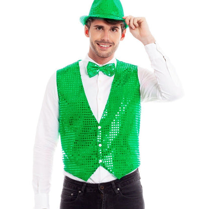 Green Eco Sequin Waistcoat