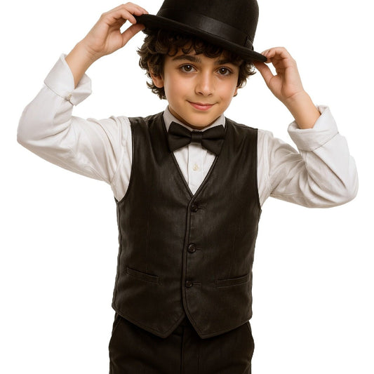 Kids Black Waistcoat