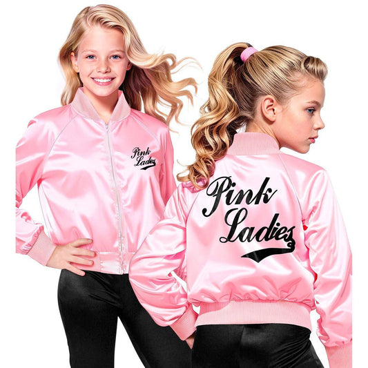 Girls Pink Lady Grease Jacket