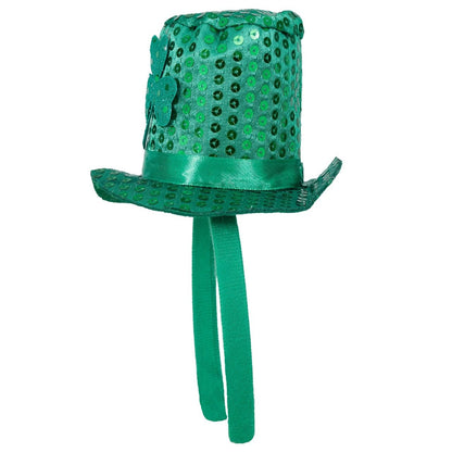 Chic Saint Patricks Day Shamrock Top Hat