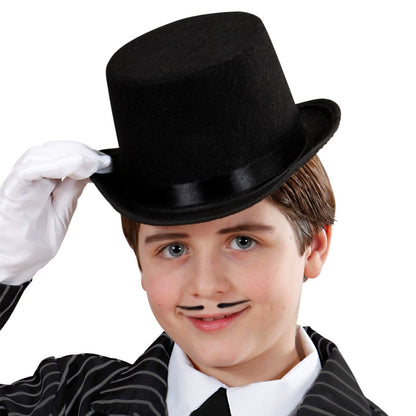 Kids Black Felt Top Hat