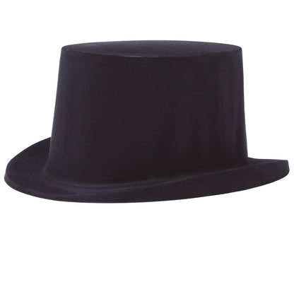Kids Black Flocked Top Hat