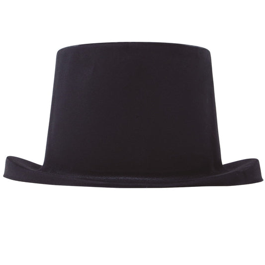 Kids Black Flocked Top Hat