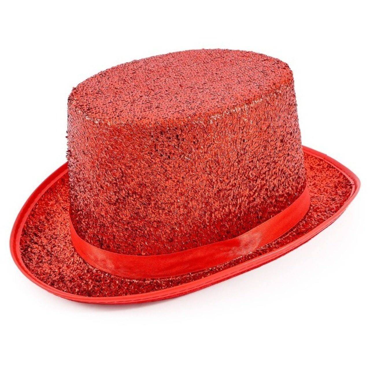 Red Lamé Top Hat