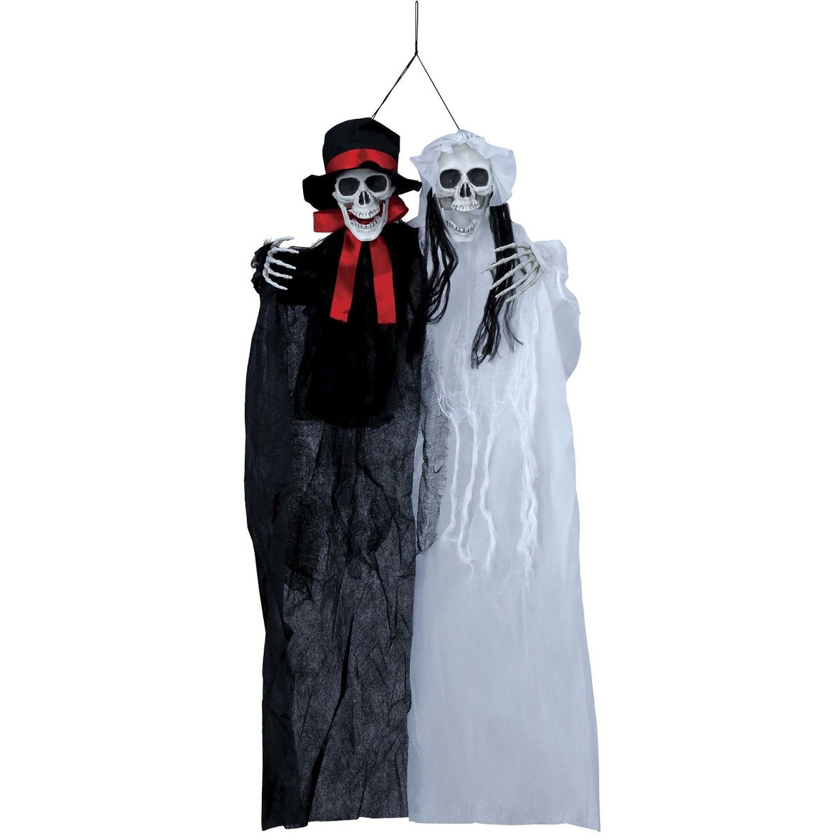 Hanging Skeleton Couple Pendant