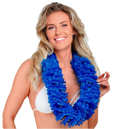 Deluxe Blue Hawaiian Necklace