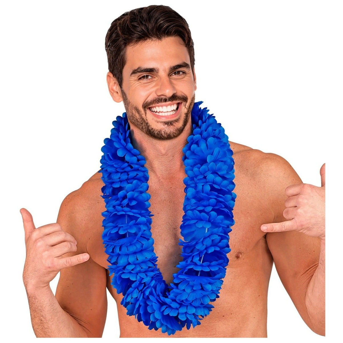 Deluxe Blue Hawaiian Necklace