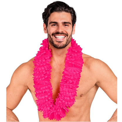 Deluxe Fuchsia Hawaiian Lei Necklace