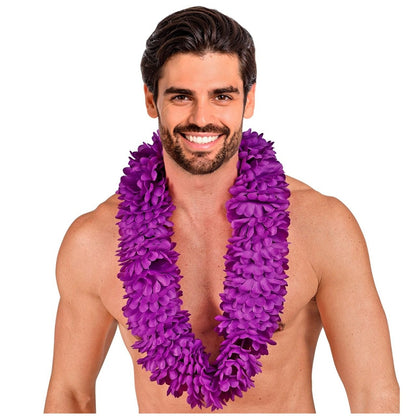 Deluxe Purple Hawaiian Lei Necklace