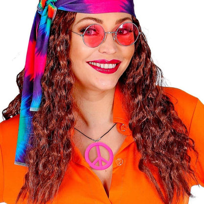 Neon Pink Hippie Necklace