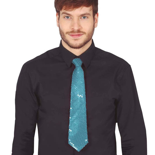 Light Blue Sequin Tie