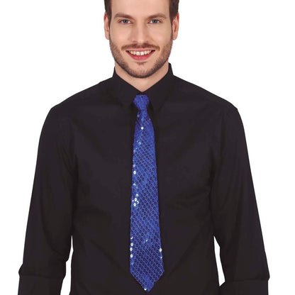 Blue Sequin Tie
