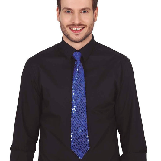 Blue Sequin Tie